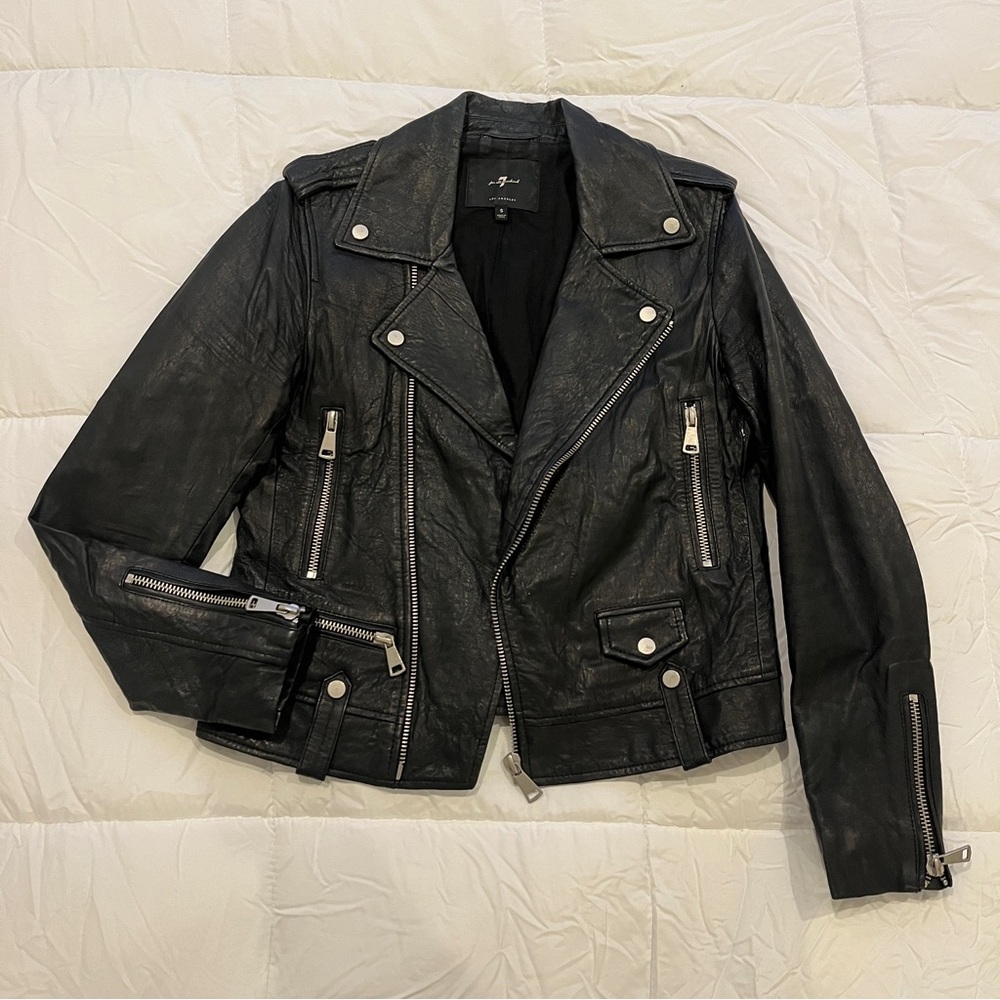7 For All Mankind Genuine Leather Perfecto Biker Jacket